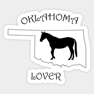 Oklahoma Horse Lover Gifts Sticker